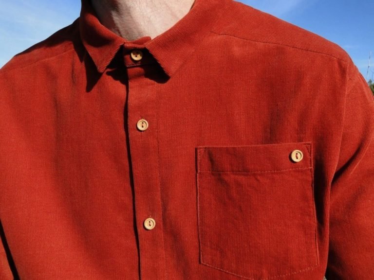 Chemise En Velours Côtelé Bordeaux 100% Coton - Taille M - Manches Courtes - Neuve Avec étiquettes